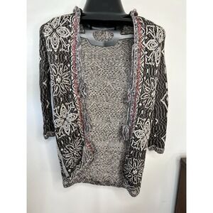 Free People Kai Tassel Hooded Cardigan Woman Size Xs Boho Spring